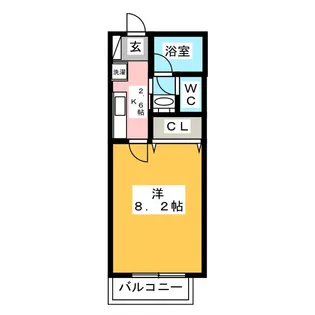 エスコートひばりヶ丘【2階】の間取り