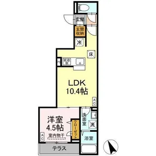 セレスティア皿沼【1階】の間取り