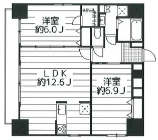 ラフィーネ音羽【12階】の間取り