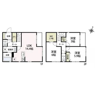 神奈川県藤沢市高倉【一戸建】の間取り