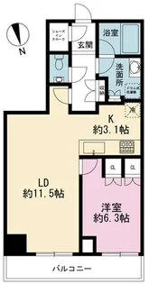 東京都新宿区北新宿2【マンション】の間取り