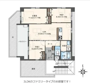 Hale-mokku(ハレモック)【3階】の間取り