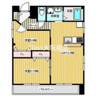 中山ハイツ【3階】の間取り