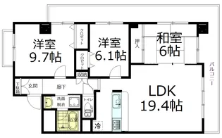 アルカーサル谷本【4階】の間取り