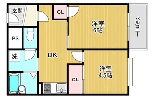 ウエストプラザ【1階】の間取り