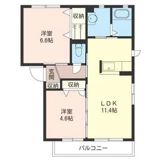 アムールA【2階】の間取り