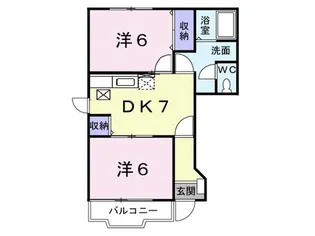 アロサール高野台【1階】の間取り
