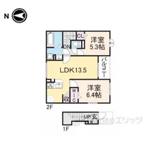 エアリーノース【2階】の間取り