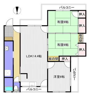 プリンス松江【3階】の間取り
