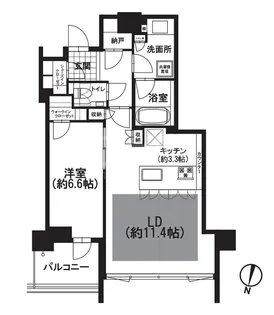 プレミスト天神赤坂タワー【4階】の間取り