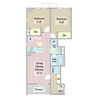 キース22【1階】の間取り