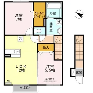 メゾン ルシエル A【2階】の間取り
