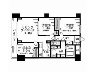 レジディア目白【9階】の間取り