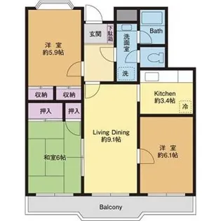 アドニス【2階】の間取り