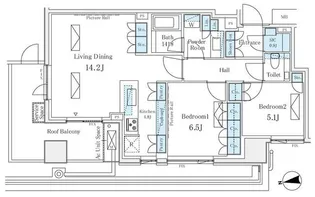ザ・パークハウス西麻布レジデンス【5階】の間取り