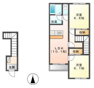 エクシードI【2階】の間取り