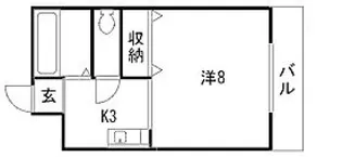 グラース亀山【3階】の間取り