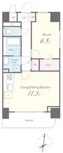グラシーナ文京【4階】の間取り