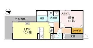 Noble Terrace中山手【3階】の間取り