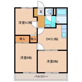 サンガーデンKOBAYASHI【1階】の間取り