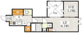 CB王子ルシエル【1階】の間取り