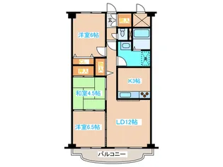 ドミール旭山公園【9階】の間取り