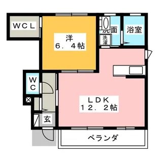 ベルコモンズB【1階】の間取り