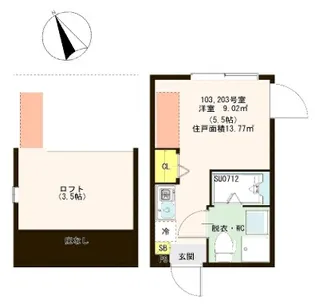 ボナール北千住【1階】の間取り