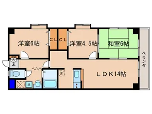 グランディ栗の木II【4階】の間取り