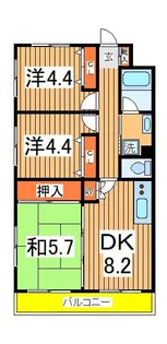 ピュアコート柏【2階】の間取り