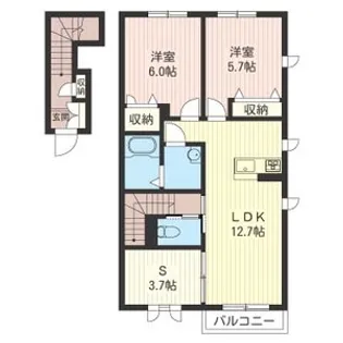 K-Stork(ケーストーク)B【2階】の間取り