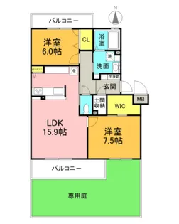 メイプルヒルズ【1階】の間取り