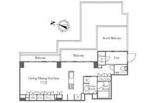 KDXレジデンス恵比寿【8階】の間取り