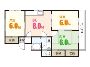 セジュール入江A【1階】の間取り
