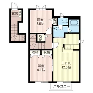 ブリーズ・ヒルC【2階】の間取り