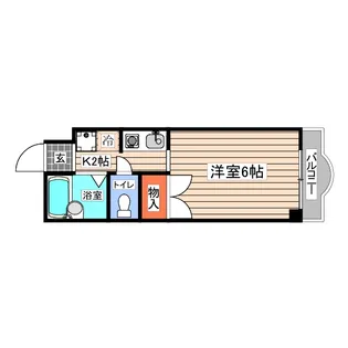 ROCOCOマンション【6階】の間取り