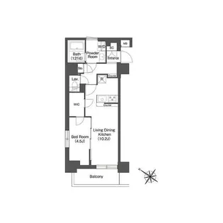エスタート三ノ輪【6階】の間取り