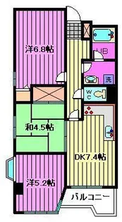 ファーストパレス与野本町【6階】の間取り