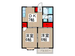 アラタB棟【2階】の間取り