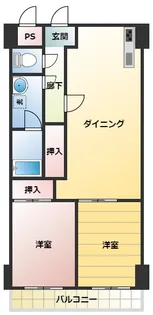 タクロウ団地A棟【3階】の間取り