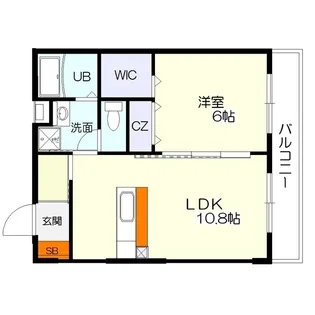 リッチヒルズ中央通【1階】の間取り