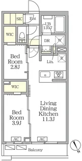 アジールコート後楽園【1階】の間取り