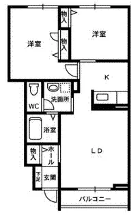 ホープサンシャイン【1階】の間取り