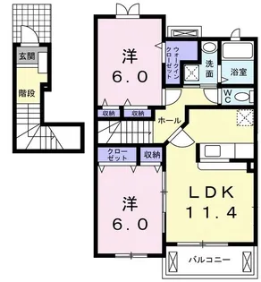 ポエム・アイC【2階】の間取り