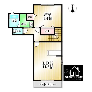 シャーメゾンヴィラC【2階】の間取り