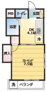 ダイヤマンション【2階】の間取り