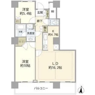 イーストコモンズ清澄白河フロントタワー【12階】の間取り
