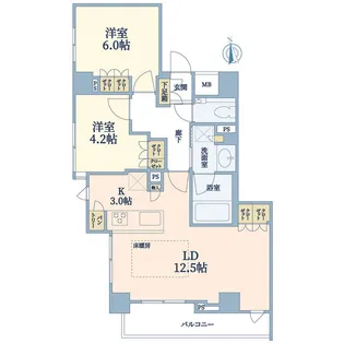 ブランズ西荻窪【5階】の間取り
