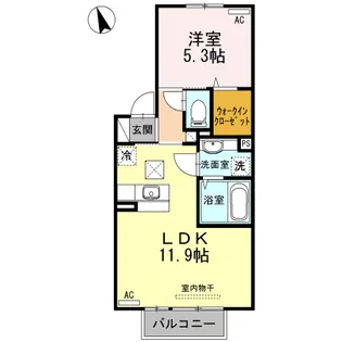 シャトル小松【1階】の間取り
