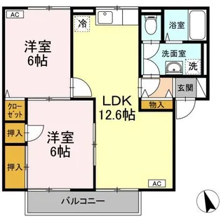 ディアコート A棟【1階】の間取り